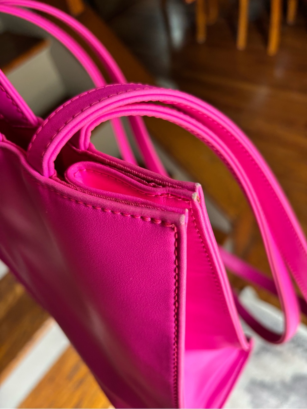 Telfar Azalea pink and Bronze Medium Shopping Totes - Picture 5 of 7